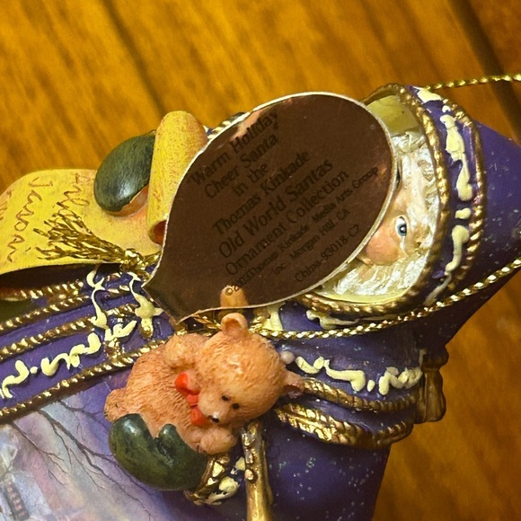 Thomas Kinkade Ashton Drake Warm Holiday Cheer Santas Ornament RARE 2003 NWT - Picture 4 of 10